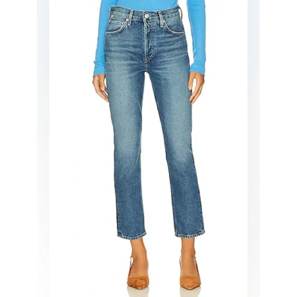 Citizens of Humanity Button Fly Charlotte High Rise Straight Jeans
